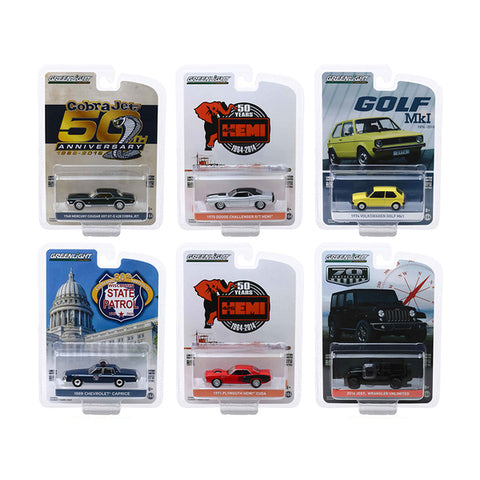 "Anniversary Collection" Set of 6 pieces Series 9 1/64 Diecast Model Cars by Greenlight