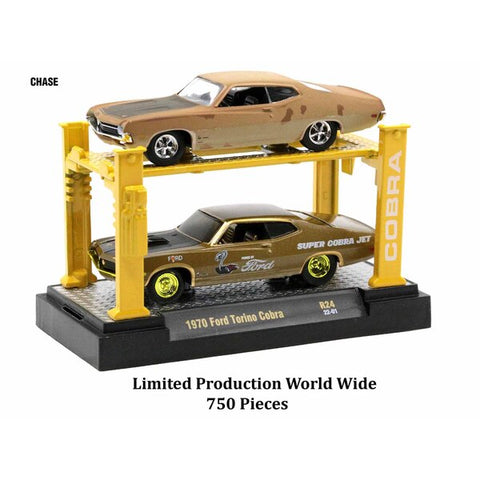 "Auto Lifts" Set of 6 pieces Series 24 Limited Edition to 5000 pieces Worldwide 1/64 Diecast Model Cars by M2 Machines
